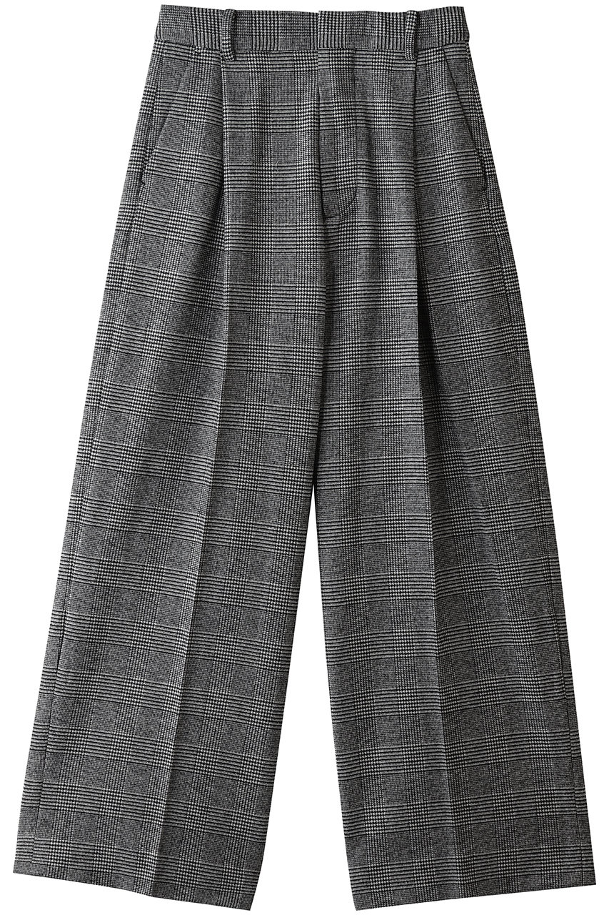 HELIOPOLE the EDITOR パンツ(PLAID) (モノトーン系, 38) エリオポール ELLE SHOP