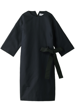 エリオポール/HELIOPOLEのダブルサテンアシンメトリーリボンワンピース