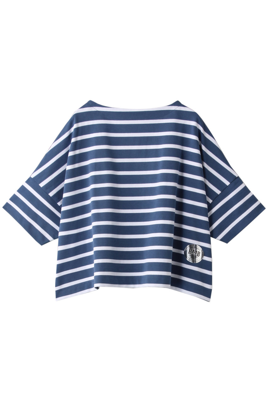 SALE 【30%OFF】 HELIOPOLE エリオポール 【Traditional Weatherwear】HELIOPOLE別注 ビッグマリン ボートネックシャツ ショートスリーブ ブルー