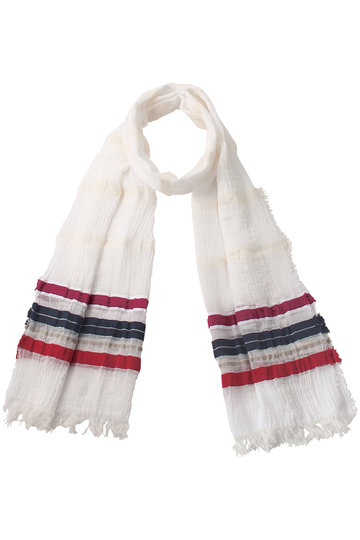 SALE 【30%OFF】 HELIOPOLE エリオポール 【altea】 裾ボーダーストール レッド