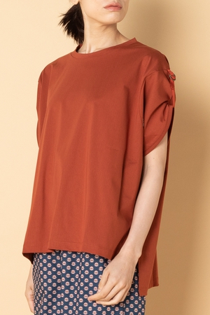 エリオポール/HELIOPOLEの肩リボンTシャツ