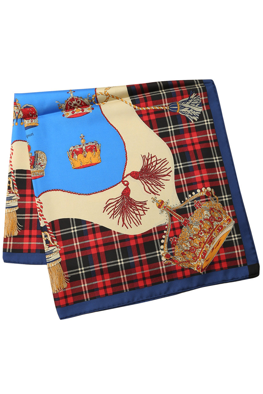 SALE 【20%OFF】 HELIOPOLE エリオポール 【manipuri】CROWN 65×65 スカーフ レッド