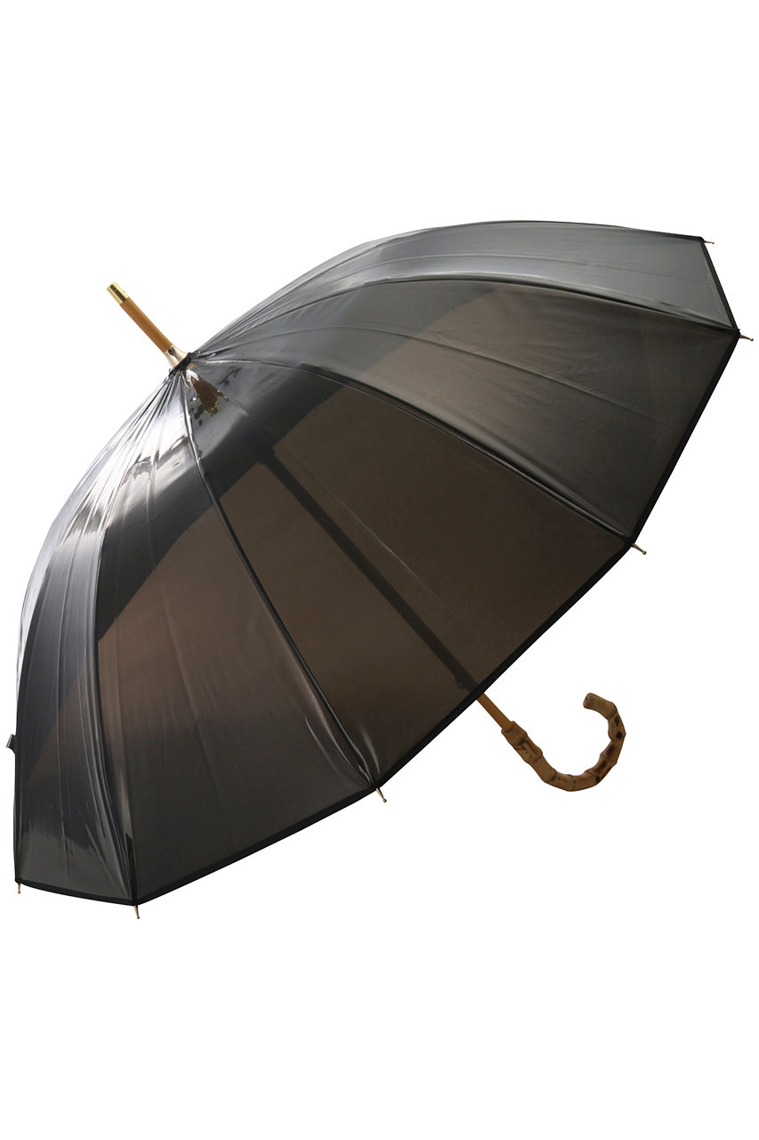 ＜ELLE SHOP＞ HELIOPOLE 【Traditional Weatherwear】【VINYL UMBRELLA BAMBOO】傘 (ブラック F) エリオポール ELLE SHOP