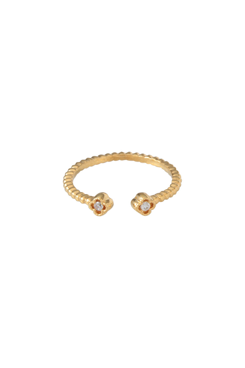 バイ サン・スワサント・キャトル パリ/by 164 PARISの2 TREFLESリング(ゴールド/BB115 2 TREFLES)