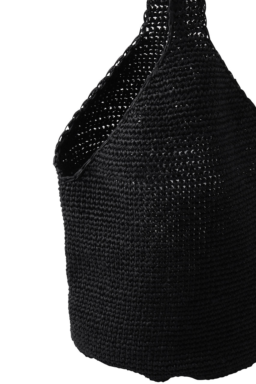 Aeta アエタ SHOULDER : L ブラック　ラフィアバッグ Aeta(アエタ)｜SHOULDER L/ブラック の通販｜ELLESHOP・(エル