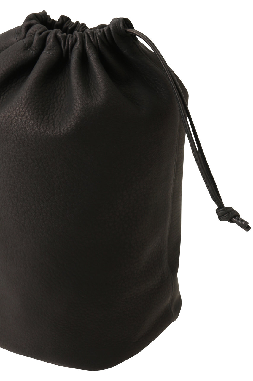Aeta(アエタ)｜Double Faced CYLINDER DRAWSTRING POUCH/ブラック の