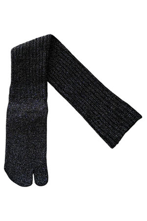 ダブルアンドエフダブル/w&fwのラメ TABIリブハイソックス(140700/140701)