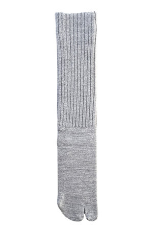 ダブルアンドエフダブル/w&fwのウール×シルクTABIリブソックス(140700/140701)