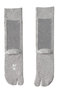 コットンバックラインラメTABIソックス ダブルアンドエフダブル/w&fw ライトグレー×シルバーラメ