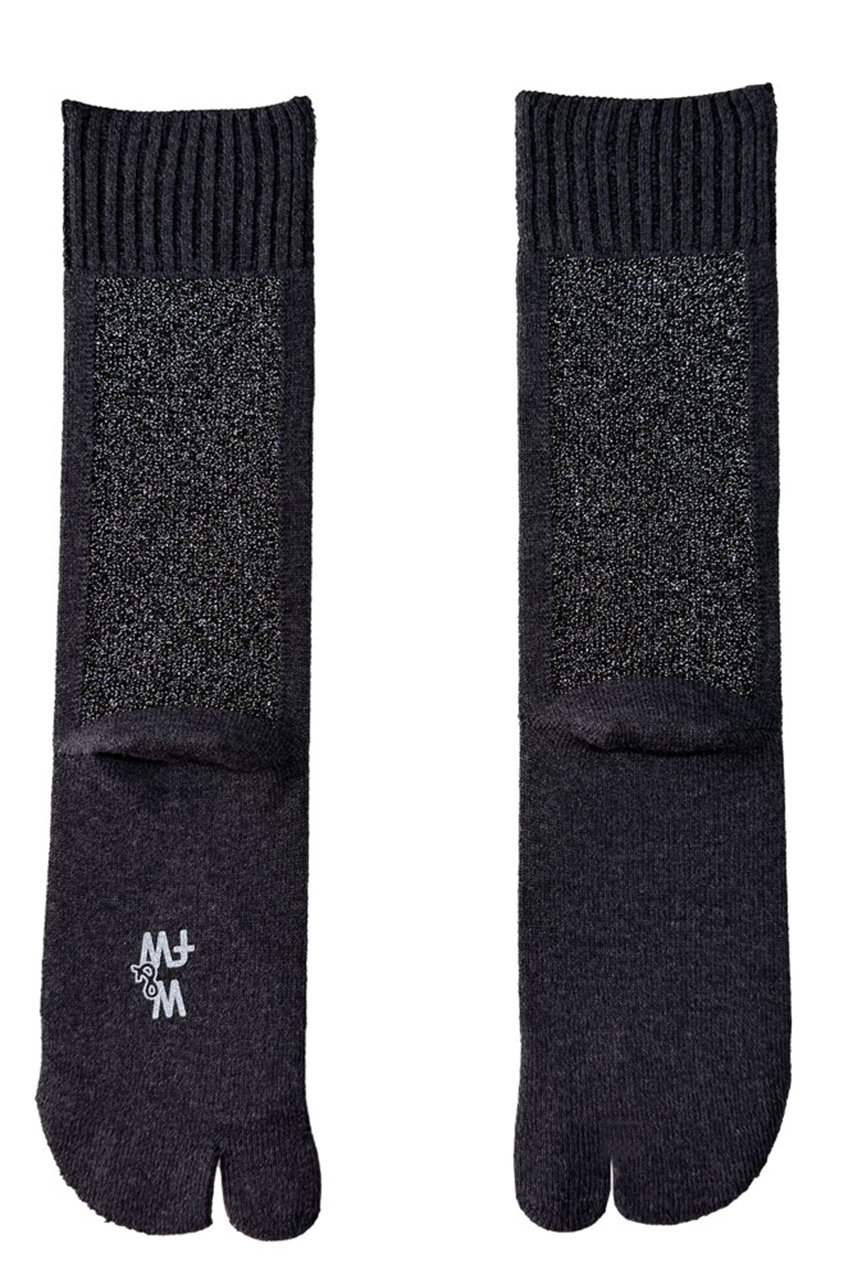 コットンバックラインラメTABIソックス