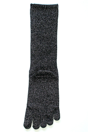 ダブルアンドエフダブル/w＆fwのシルクコットンラメ5本指Wソックス(140700/140701)