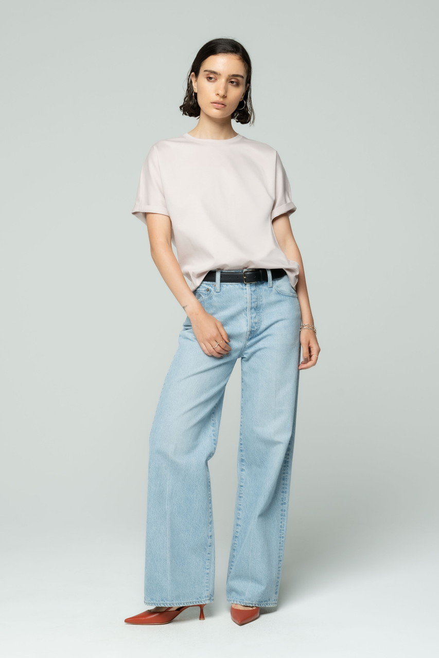 【ebure】ショルダーストラップカットソー 入手困難【Herve Chapelier】1662Jロゴ入りショルダーストラップ