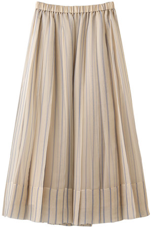 シルクストライプ ウエストゴムシアースカート