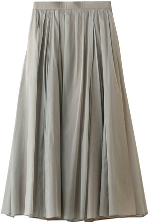 ライトオーガンジー タックフレアスカート