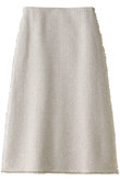プルームスパンコールツィード トラペーズスカート