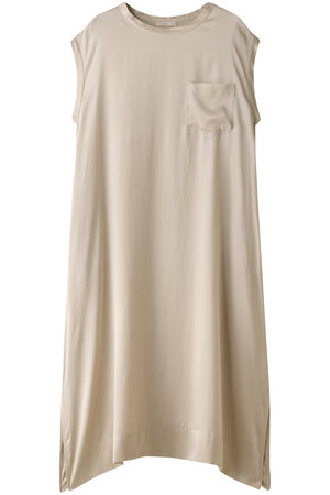 エブール/ebureの【Living】ウォッシャブルシルク フレンチスリーブワンピース(110500/110502)