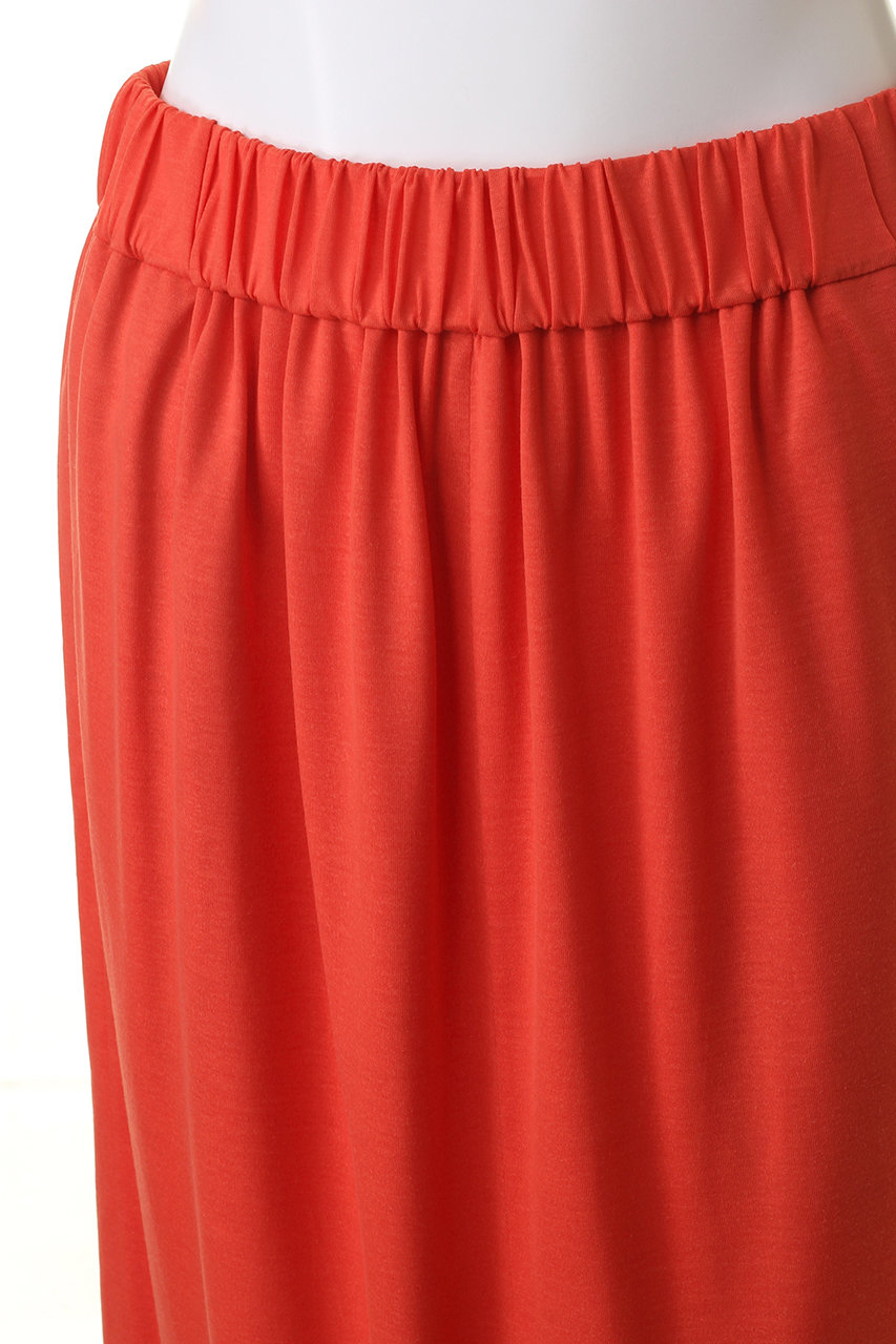 ebure(エブール)｜ソフトドレープヴィスコース Iラインスカート/レッド  