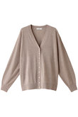 シアーコットンアセテート Vネックニットカーディガン