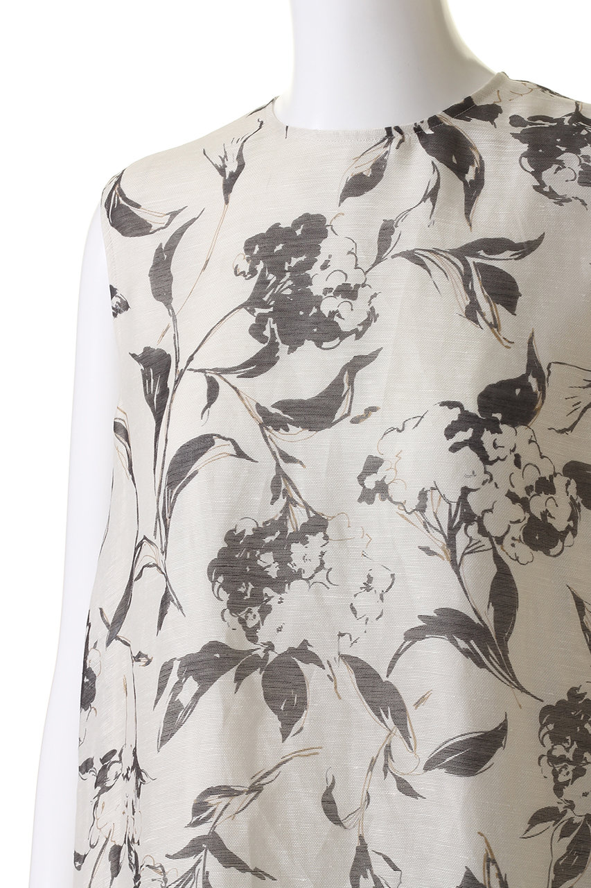 ebure(エブール)｜シルクリネンオーガンジープリント テントライン  