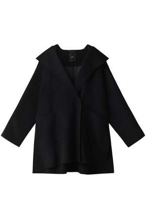 ebure エブール フーデットショートコート 黒 38