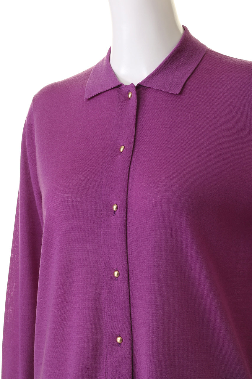 ebure(エブール)｜スーパーファインウール 襟付きニットカーディガン  