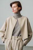 【店舗限定】2WAYウール ノーカラージャケット