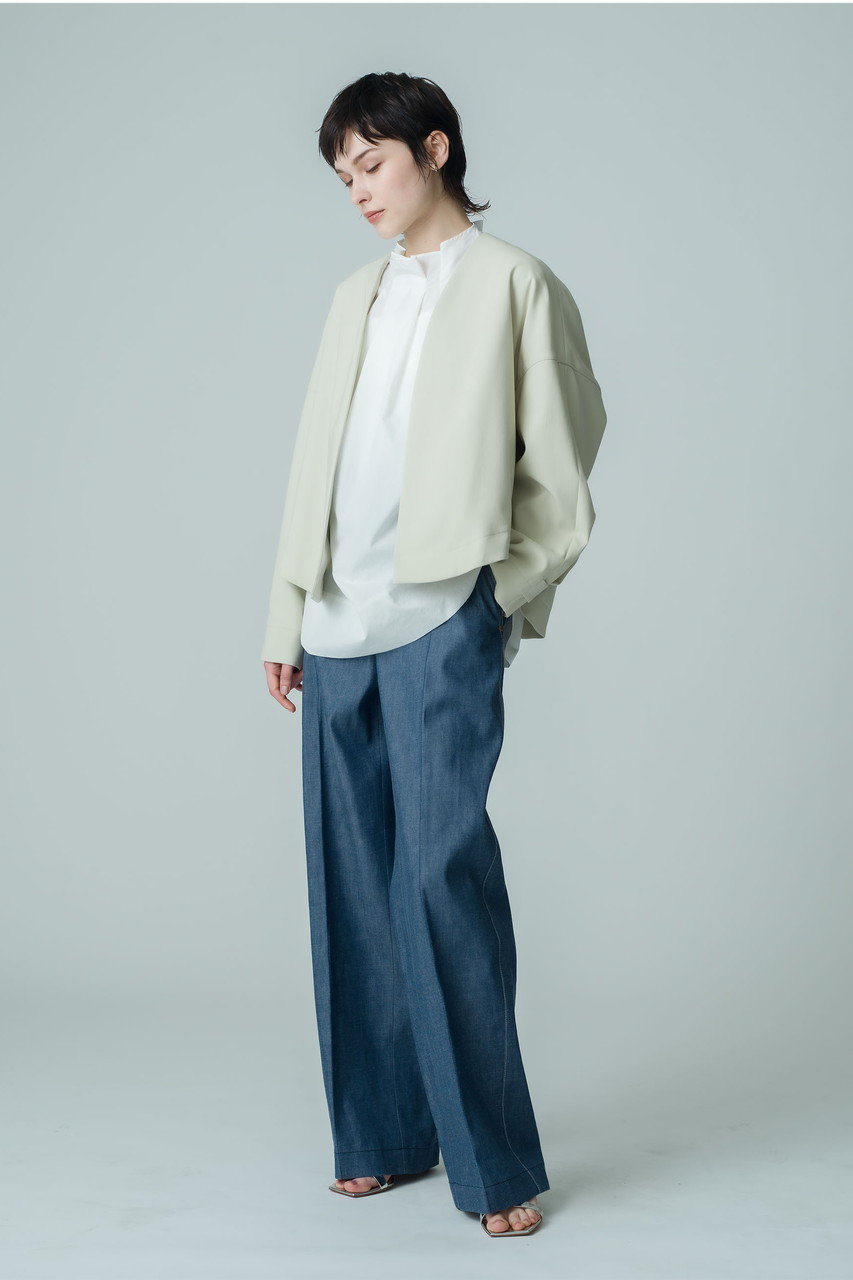 エブール ebure 24AW シルクウールツイル レイヤードブラウス 2