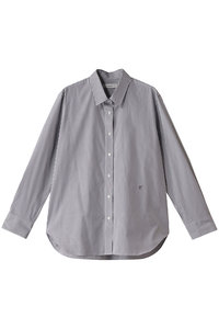 春物エブールebure シアーシャツ/シルク定価4.5万バンドカラー ebure(エブール)｜シルクオーガンジー シアーシャツ/クリーム の
