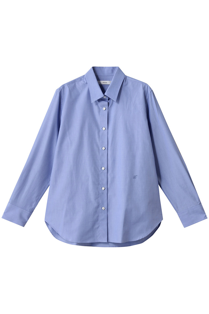ebure エッセンシャルコットン ストライプシャツ (ライトブルー, 36) エブール ELLE SHOP ebure エッセンシャルコットン ストライプシャツ (ライトブルー, 36) エブール ELLE SHOP