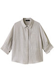 ライトピュアリネン パフスリーブシャツ
