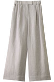 ライトピュアリネン サイドゴムワイドパンツ