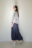 リネンアセテート ランダムプリーツスカート