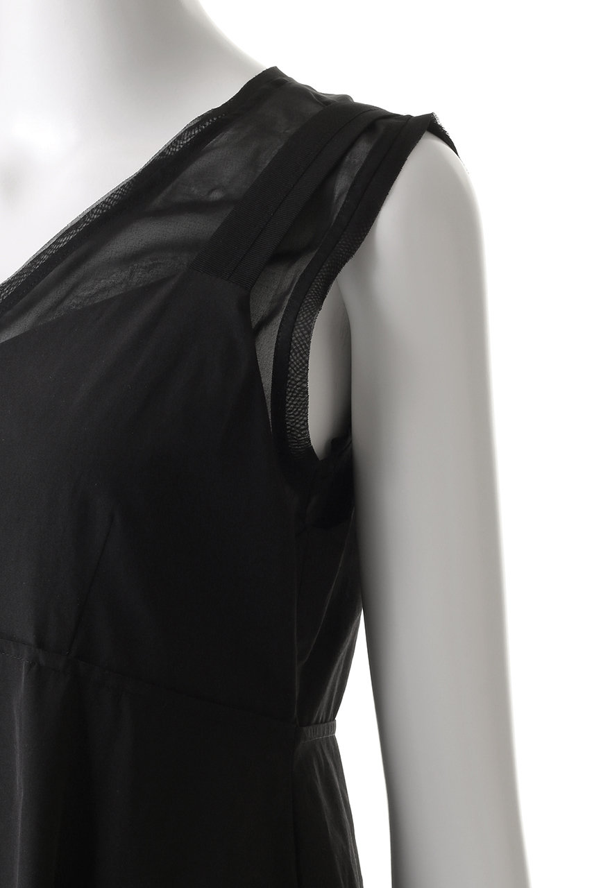 2025ss 現行品ナチュラルドライ タフタ スリーブレスドレス