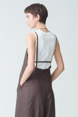 ebure サロペット　麻　グレー　新品　タグ付き ebure(エブール)｜ボタニカルリネン サロペット/ブラウン の通販