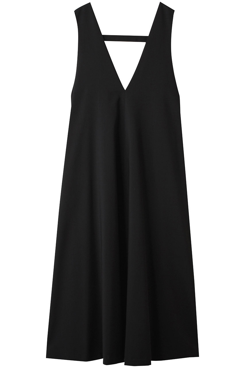 ebure クリアウール 深Vネックワンピース (ブラック, 38) エブール ELLE SHOP ebure クリアウール 深Vネックワンピース (ブラック, 38) エブール ELLE SHOP