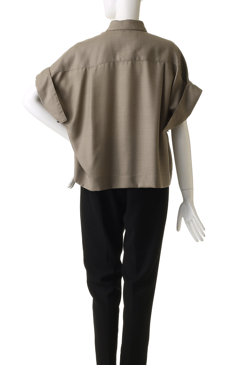 ebure(エブール)｜ドライビエラ ショート丈シャツ/ベージュ の通販