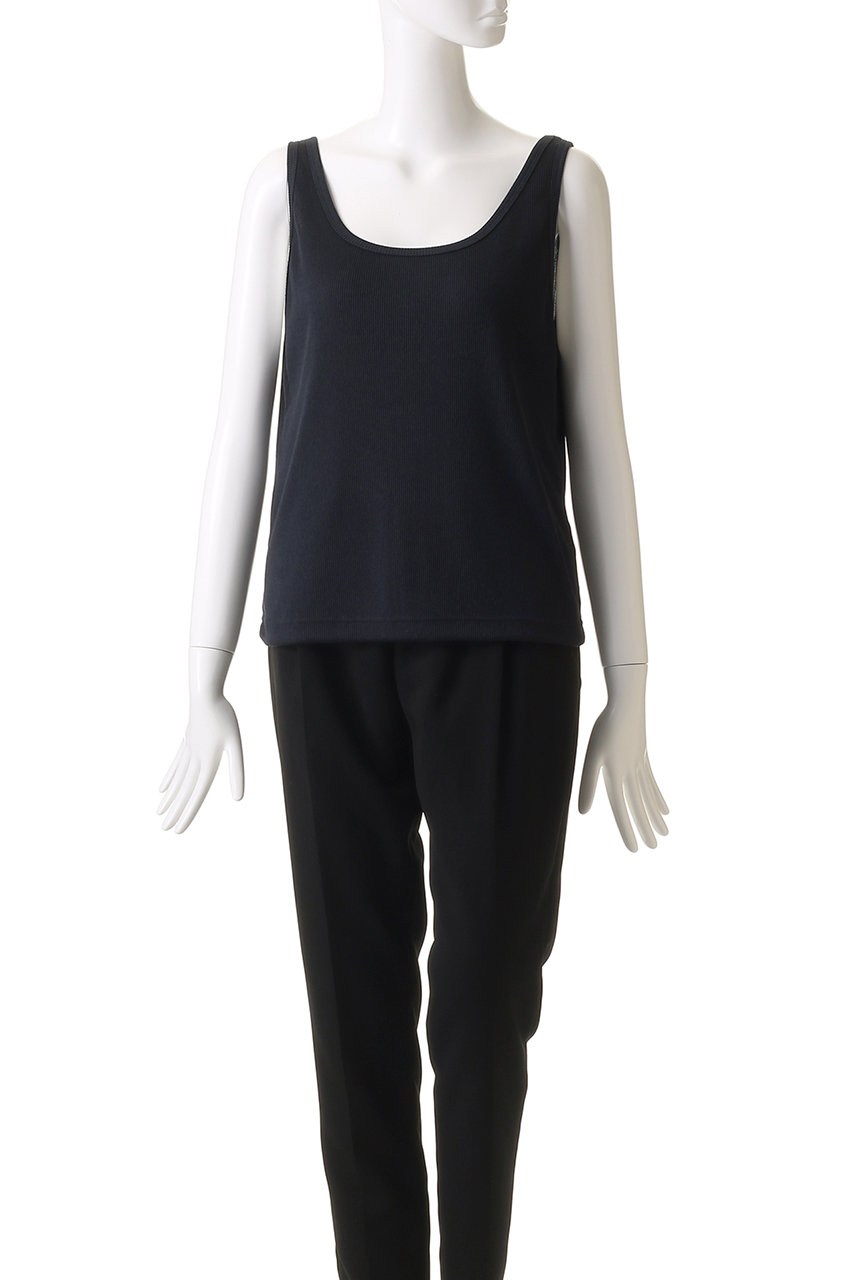 新作ebureエブールブライトテレコトップス ebure(エブール)｜ブライトテレコ レイヤードトップス/ホワイト