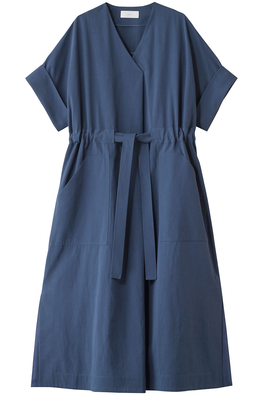ebure 【店舗限定】オーガニックフィールドコットン ギャザーウエストワンピース (ブルー, 36) エブール ELLE SHOP ebure 【店舗限定】オーガニックフィールドコットン ギャザーウエストワンピース (ブルー, 36) エブール ELLE SHOP