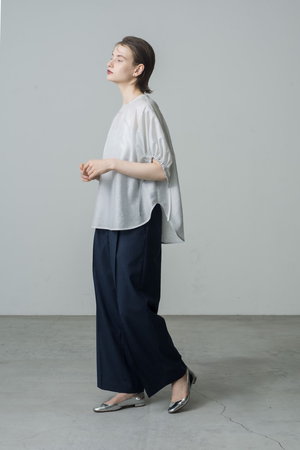 エブール/ebureの【店舗限定】ポリエステルウールトロピカル ワイドパンツ(110600/110601)