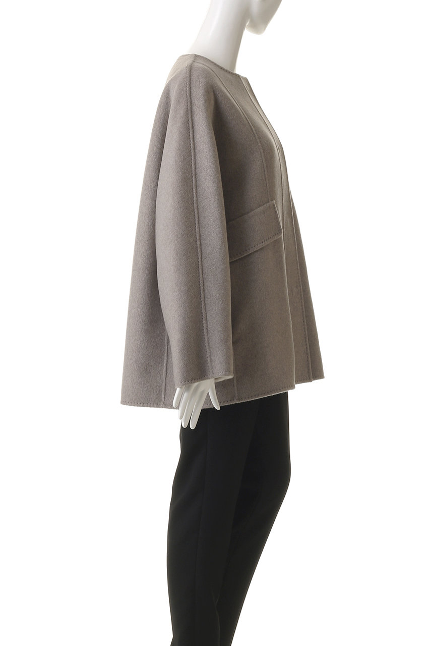 ebure(エブール)｜カシミアリバー ノーカラーショートコート