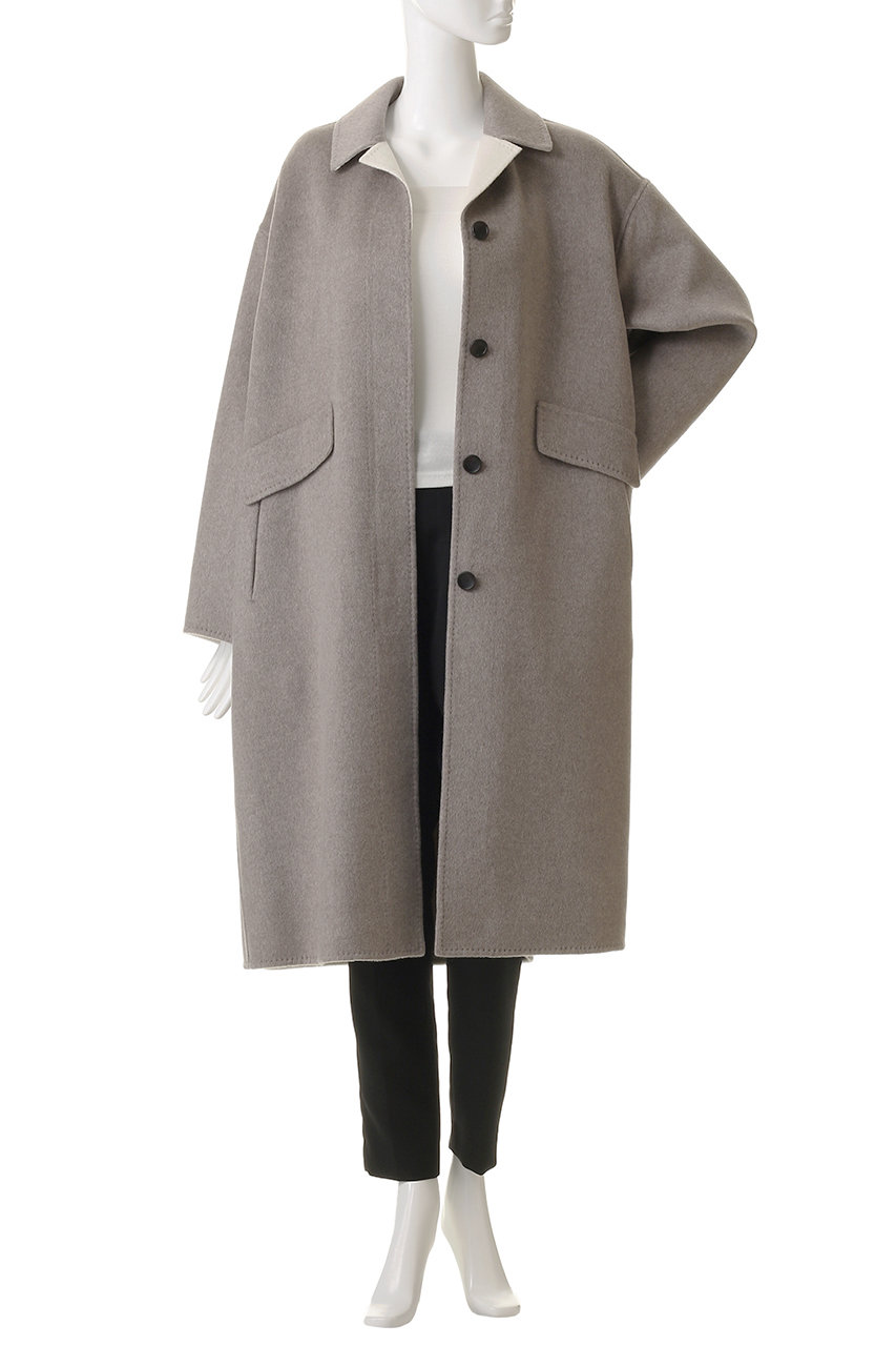 ebure(エブール)｜カシミアリバー ロングコート/アイボリー の