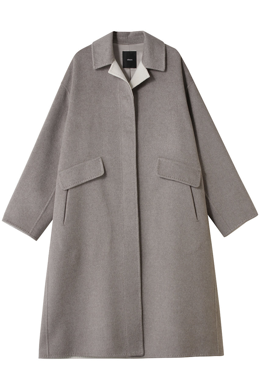 ebure カシミアリバー ロングコート (ライトブラウン, 36) エブール ELLE SHOP