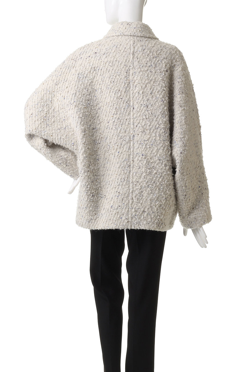 ebure(エブール)｜カラーネップアルパカツィード ステンカラーショート