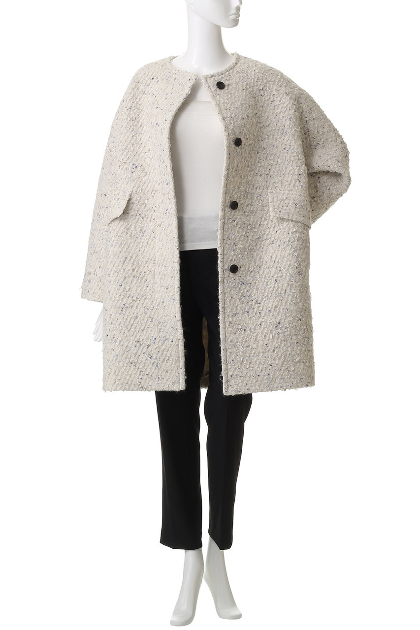 ebure(エブール)｜カラーネップアルパカツィード ノーカラーミドル