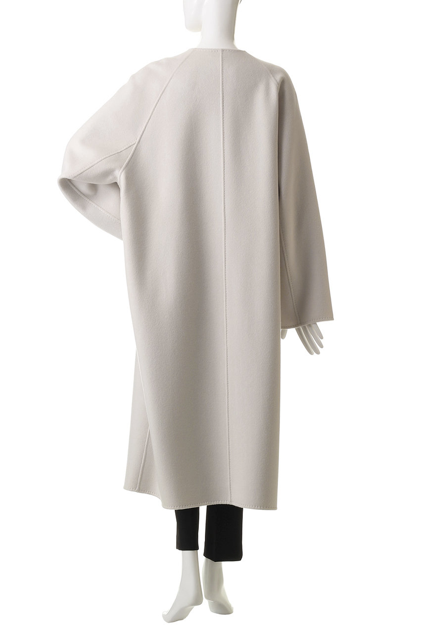 ebure(エブール)｜リュクスシャルムビーバー ノーカラーロングコート