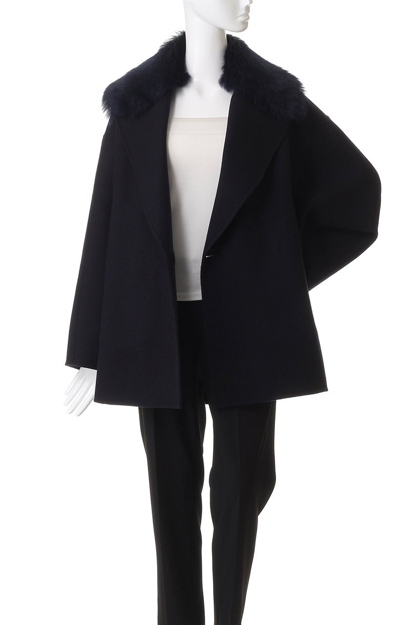 ebure(エブール)｜リュクスメルトン ショールカラーショートコート