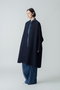 リュクスメルトン ノーカラーロングコート エブール/ebure