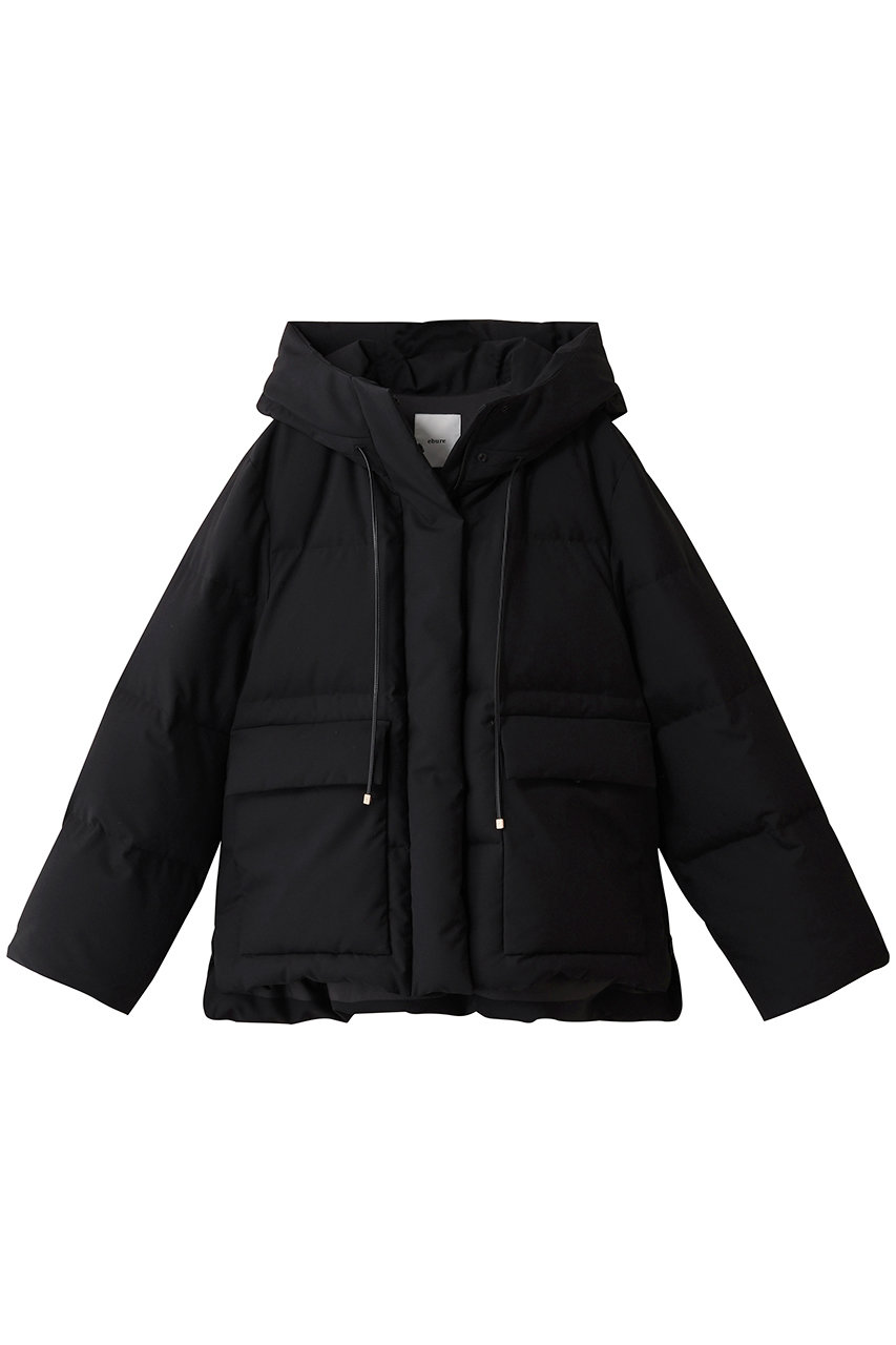 ebure フォルムダウン ショートコート (ブラック, 36) エブール ELLE SHOP