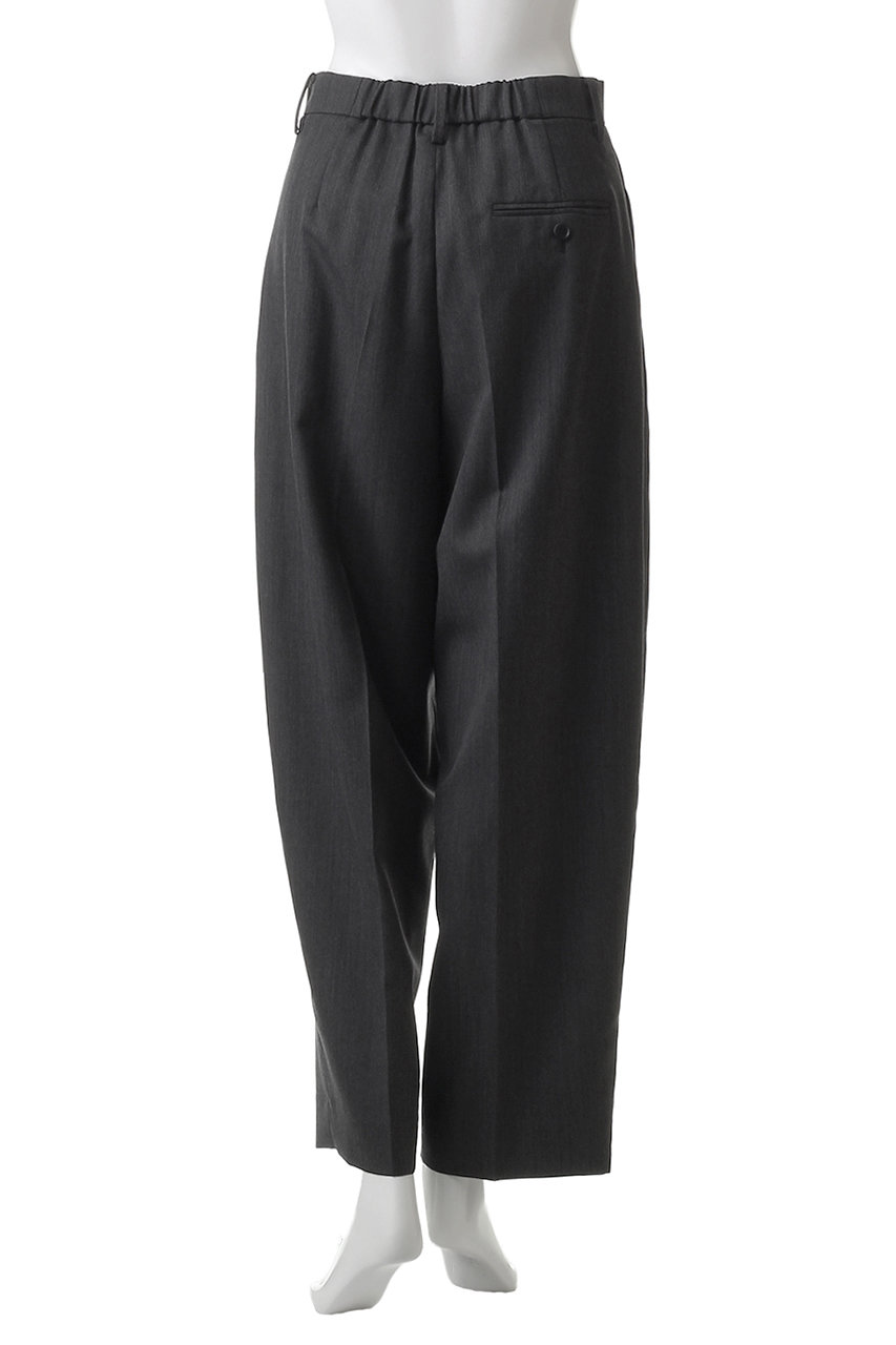 美品✨️ebure ビスウールベルテッドパンツ 36 エブール　ブラック 先染ウールツイル チェック パンツ | ebure (Women)/エブール | 三越