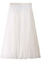 シアーオーガンジープリーツ フレアスカート エブール/ebure ホワイト